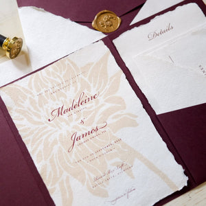 Custom Wedding Invitations - Madeleine & James