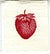 Mini Letterpress Cards from Le Vocabulaire Illustré Note Card Papillon Press Strawberry - single - red 