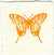 Mini Letterpress Cards from Le Vocabulaire Illustré Note Card Papillon Press Swallotail butterfly - orange 
