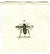 Mini Letterpress Cards from Le Vocabulaire Illustré Note Card Papillon Press Bee - Apis 23 - gray 