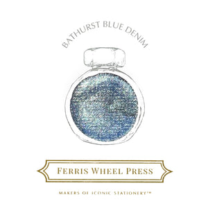 38ml - Bathurst Blue Denim Ink Bottled Ink Ferris Wheel Press 