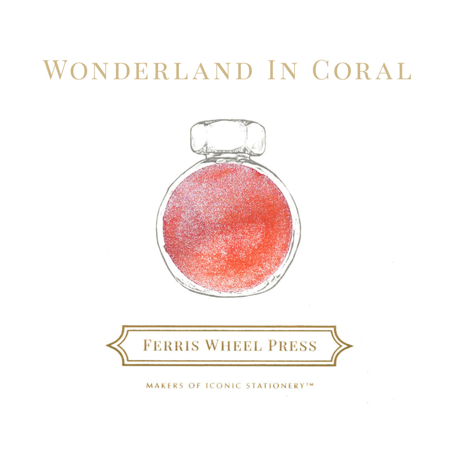 38ml - Wonderland in Coral Ink Bottled Ink Ferris Wheel Press 