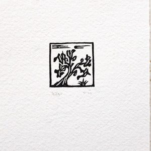 Mini Woodblock Print - Snag Art Print Papillon Press 