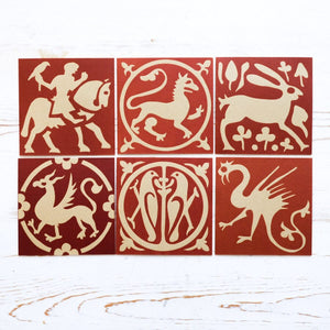 Medieval Tile Card Set Greeting Card Papillon Press 
