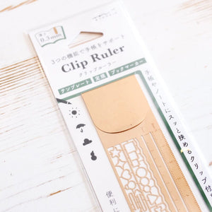 Midori Clip Ruler: Copper Ruler Papillon Press 
