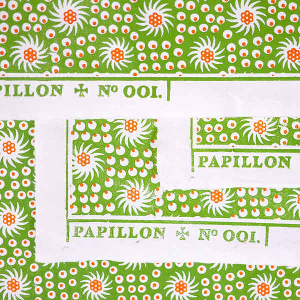 French Pinwheel Block Printed Sheet Block Printed Sheet Papillon Press Printemps 