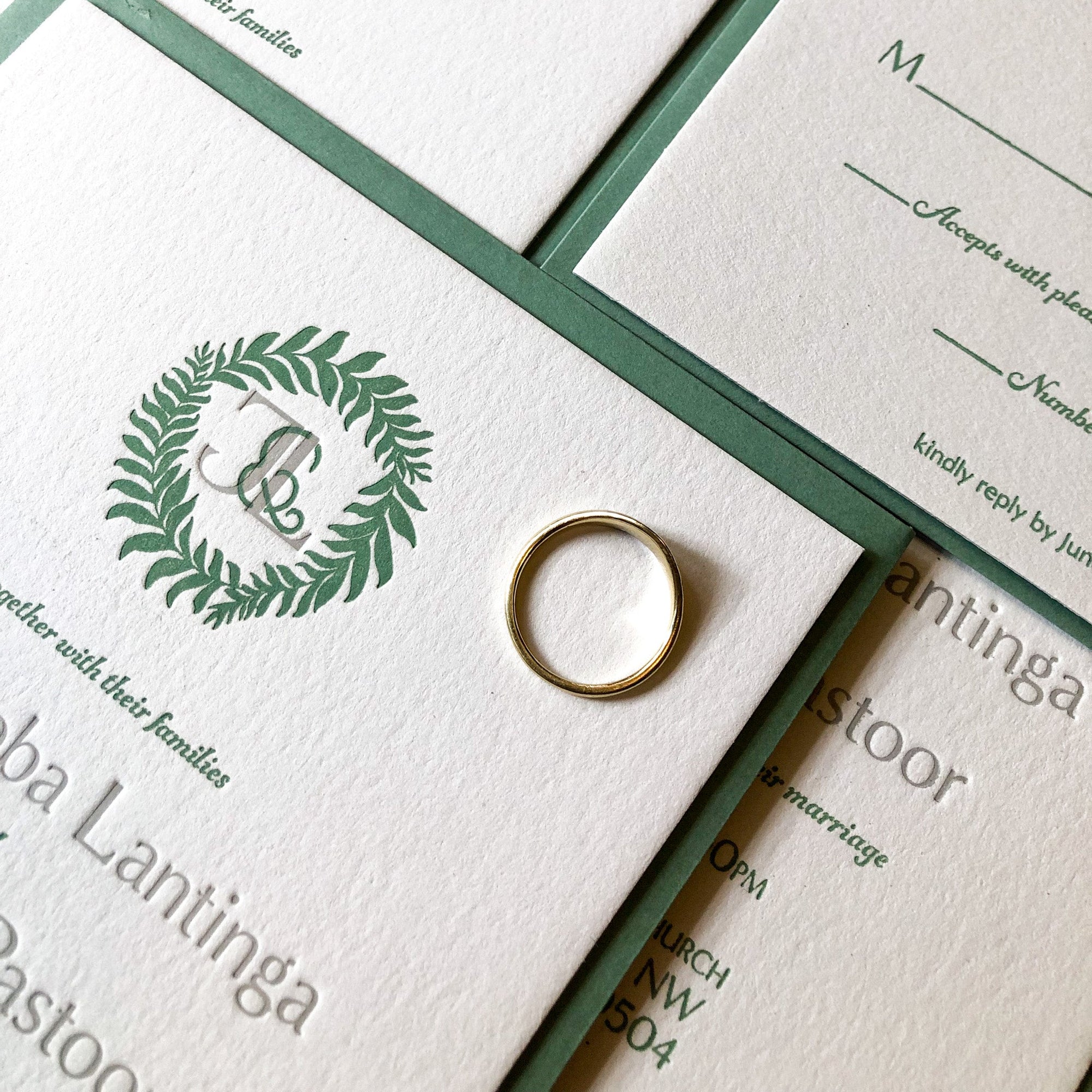 Lantinga/Pastoor Wedding Invitations