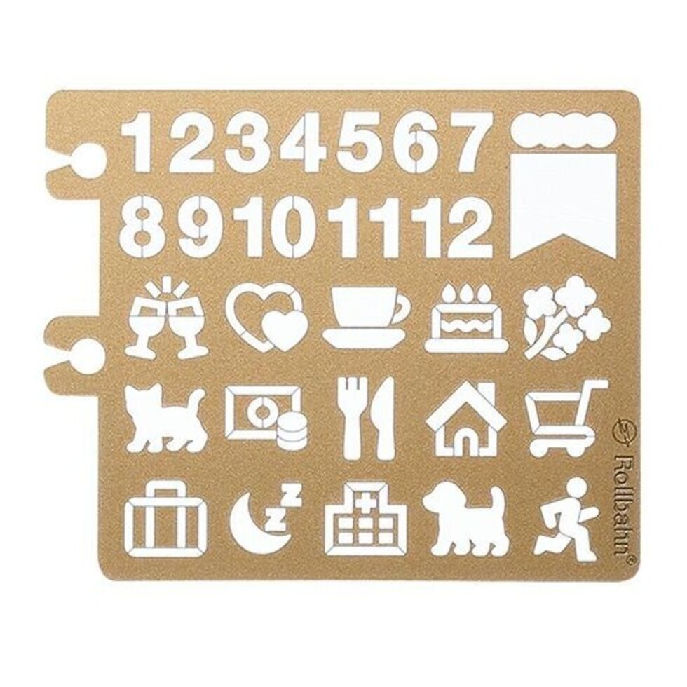 Delfonics Rollbahn Drawing Template - Gold
