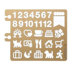 Delfonics Rollbahn Drawing Template - Gold