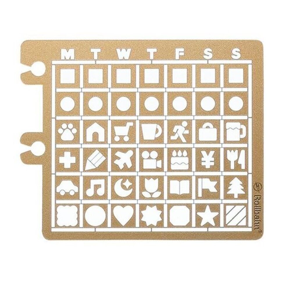 Delfonics Rollbahn Drawing Template - Gold