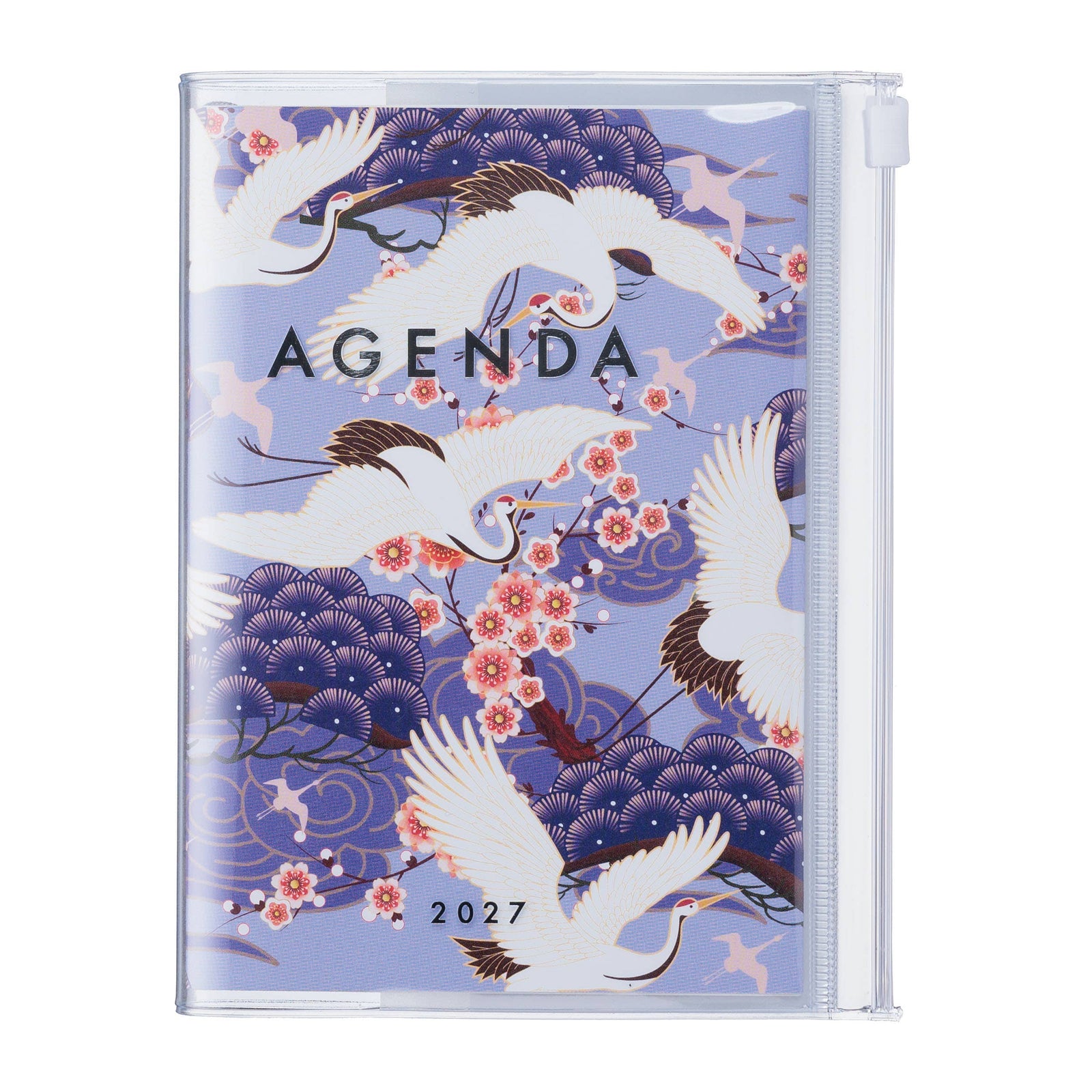 A6 Weekly Vertical Planner (Hourly Layout Sep 2026–Dec 2027) Planner MARK'S Inc. Japan Birds Purple 