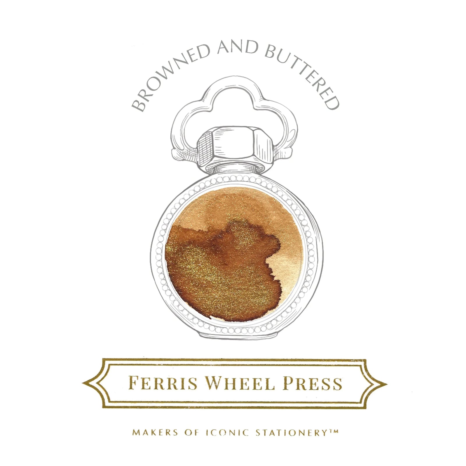 38 ml - Browned and Buttered Bottled Ink Ferris Wheel Press 