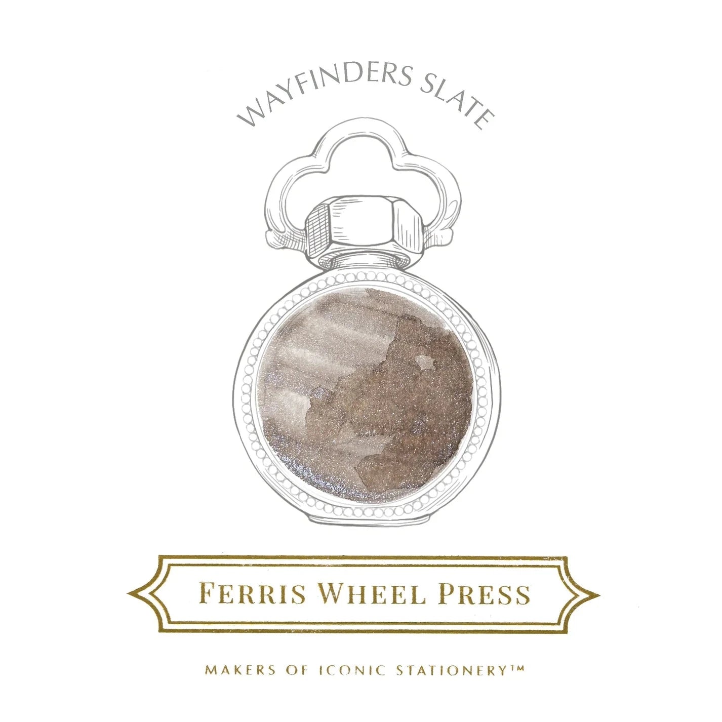 38 ml - Wayfinders Slate Bottled Ink Ferris Wheel Press 
