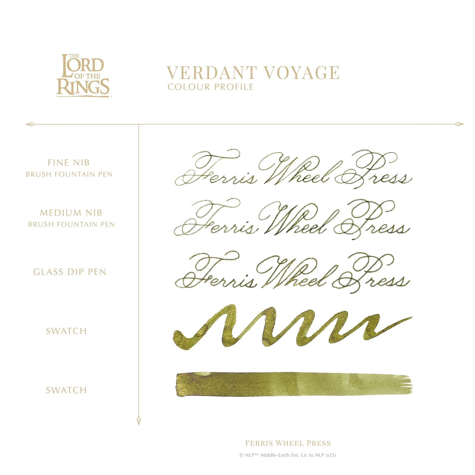 FWP x LOTR - Verdant Voyage - 28ml Bottled Ink Ferris Wheel Press 