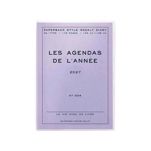 2027 Weekly Diary Poche A6 Block Planner Hightide Lavender 