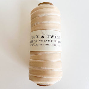 Flax & Twine 3/8" Velvet Ribbon - 10 Yards Flax & Twine Buttercup 