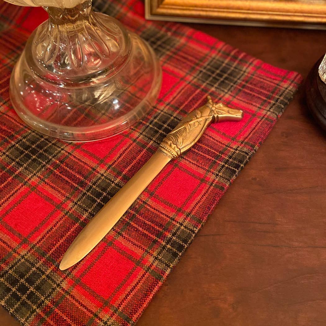 9" Solid Brass Antiqued Horsehead Letter Opener Madison Bay Co. - Historical Home Decor Reproductions 