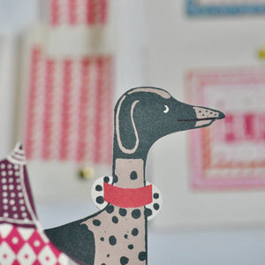 Giant Mantelpiece Menagerie Card: The Dog Greeting Card Cambridge Imprint 