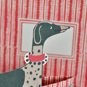 Giant Mantelpiece Menagerie Card: The Dog Greeting Card Cambridge Imprint 