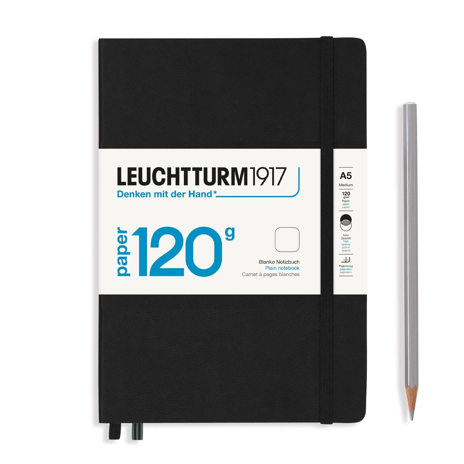 120g Notebook Edition, Medium, 203 p. Notebook LEUCHTTURM1917 Black Dotted 
