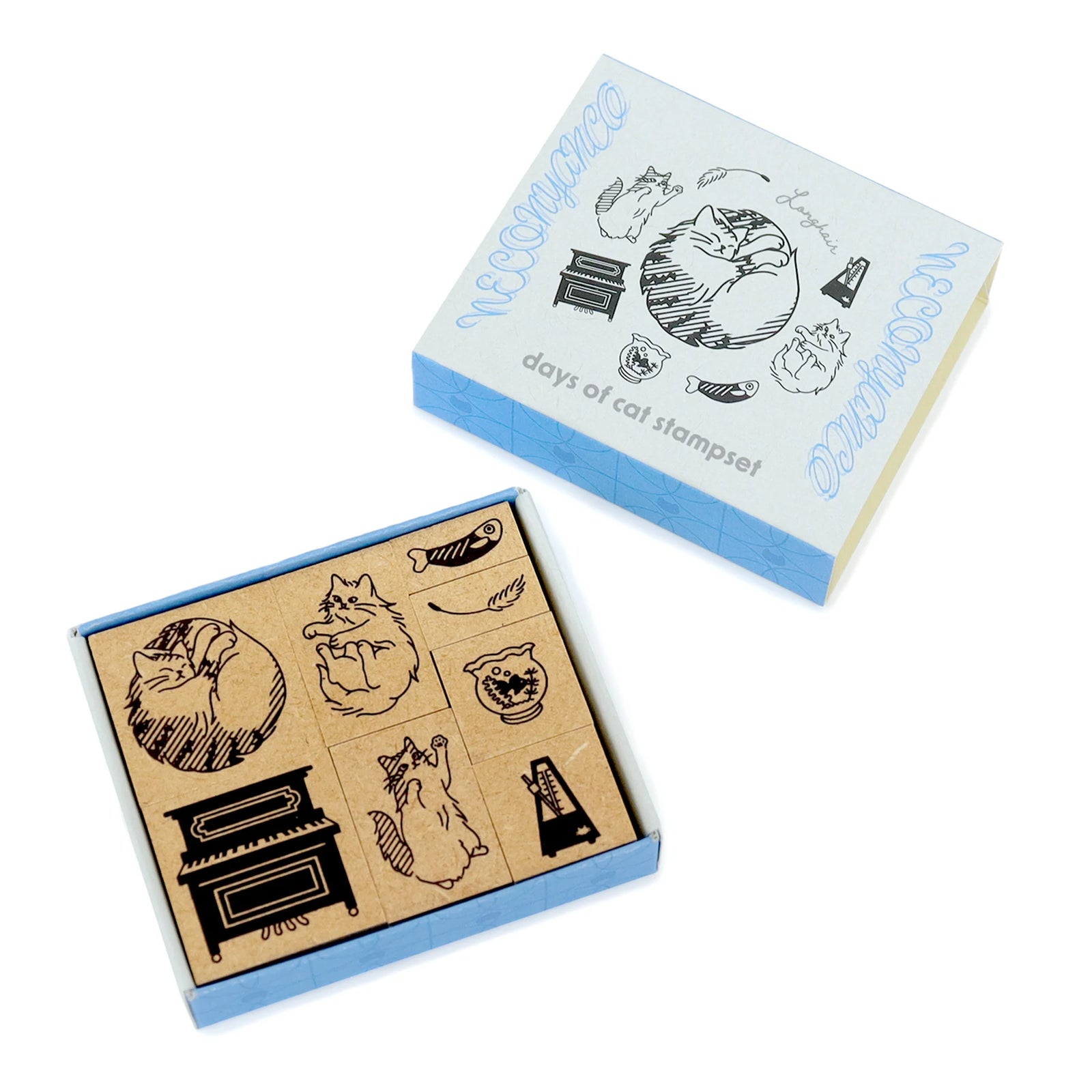 Days of Cat Stamp Set Rubber Stamp NBC Co. Ltd 
