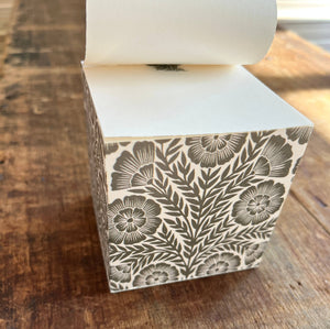 Carved Floral Memo Block Notepad Katharine Watson 