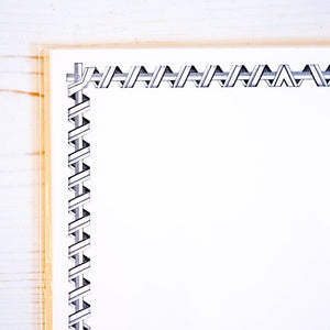 Letterpress Writing Stationery - Large Writing Stationery Papillon Press Black Geometric 