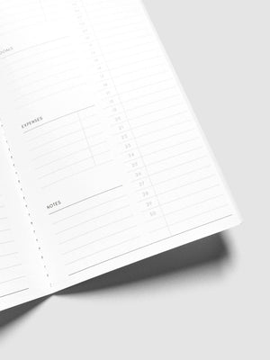 2027 Dated Travel Notebook : Monthly A5 Slim
