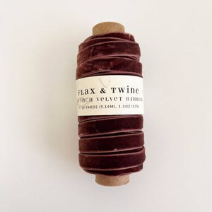 Flax & Twine 3/8" Velvet Ribbon - 10 Yards Flax & Twine 