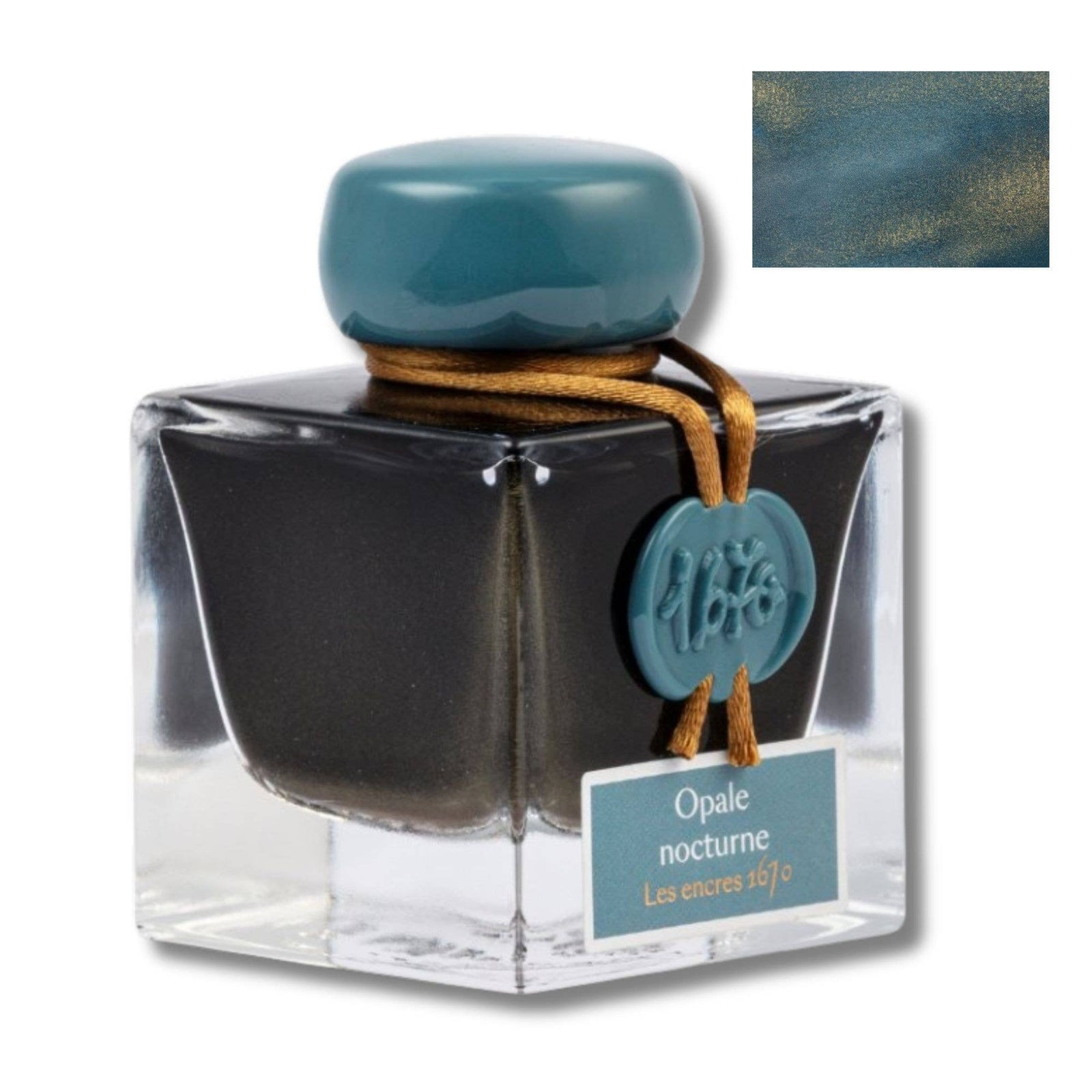 Herbin 1670 Anniversary Inks With Gold Shimmer Bottled Ink Exaclair Opale Nocturne 
