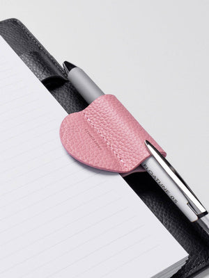 Magnetic Bookmark & Pen Holder: Leather