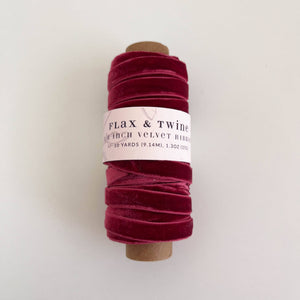 Flax & Twine 3/8" Velvet Ribbon - 10 Yards Flax & Twine 