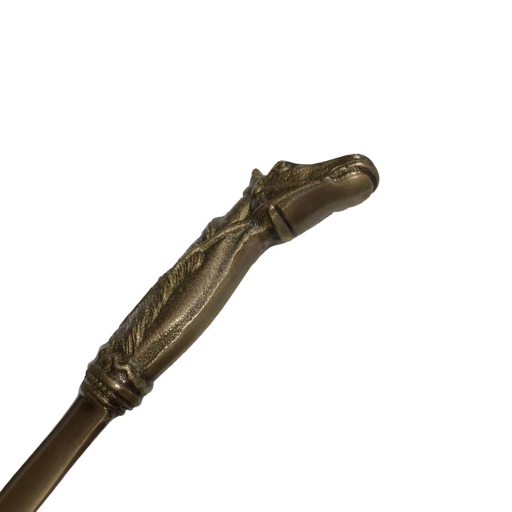 9" Solid Brass Antiqued Horsehead Letter Opener Madison Bay Co. - Historical Home Decor Reproductions 