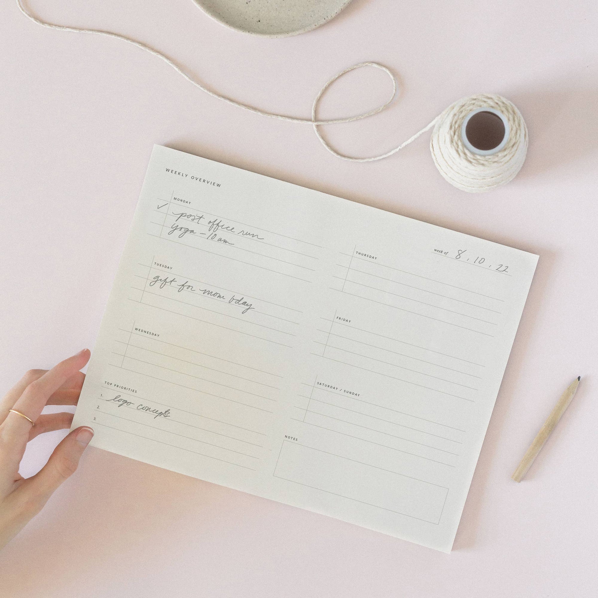 Weekly Overview Notepad Ramona & Ruth 