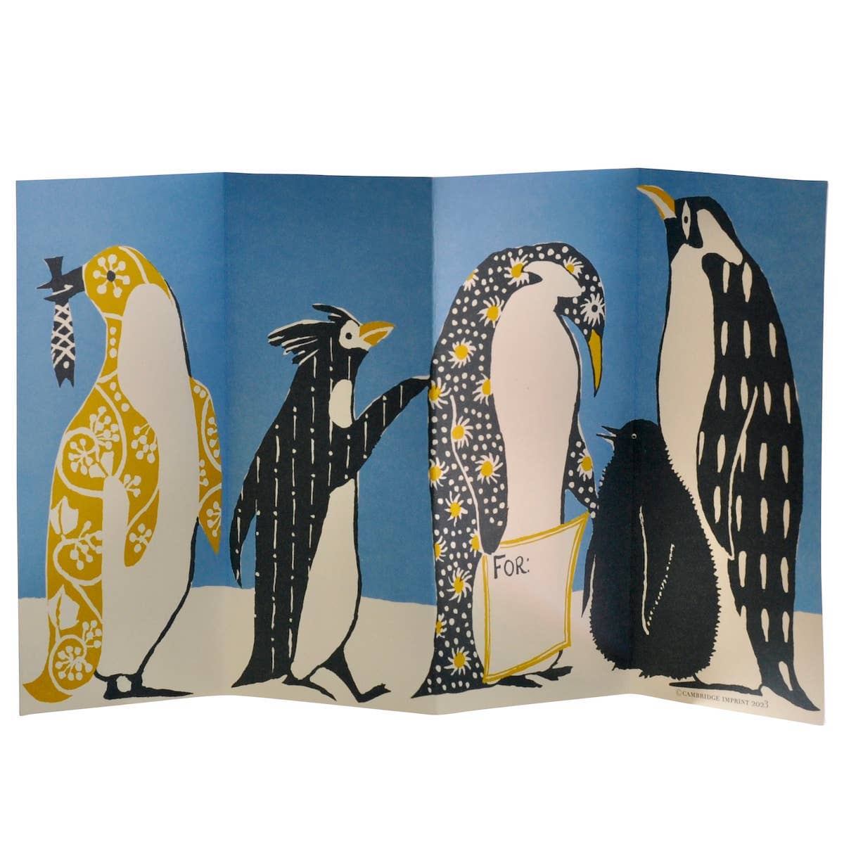 Special Card Penguins In Kimonos Cambridge Imprint 