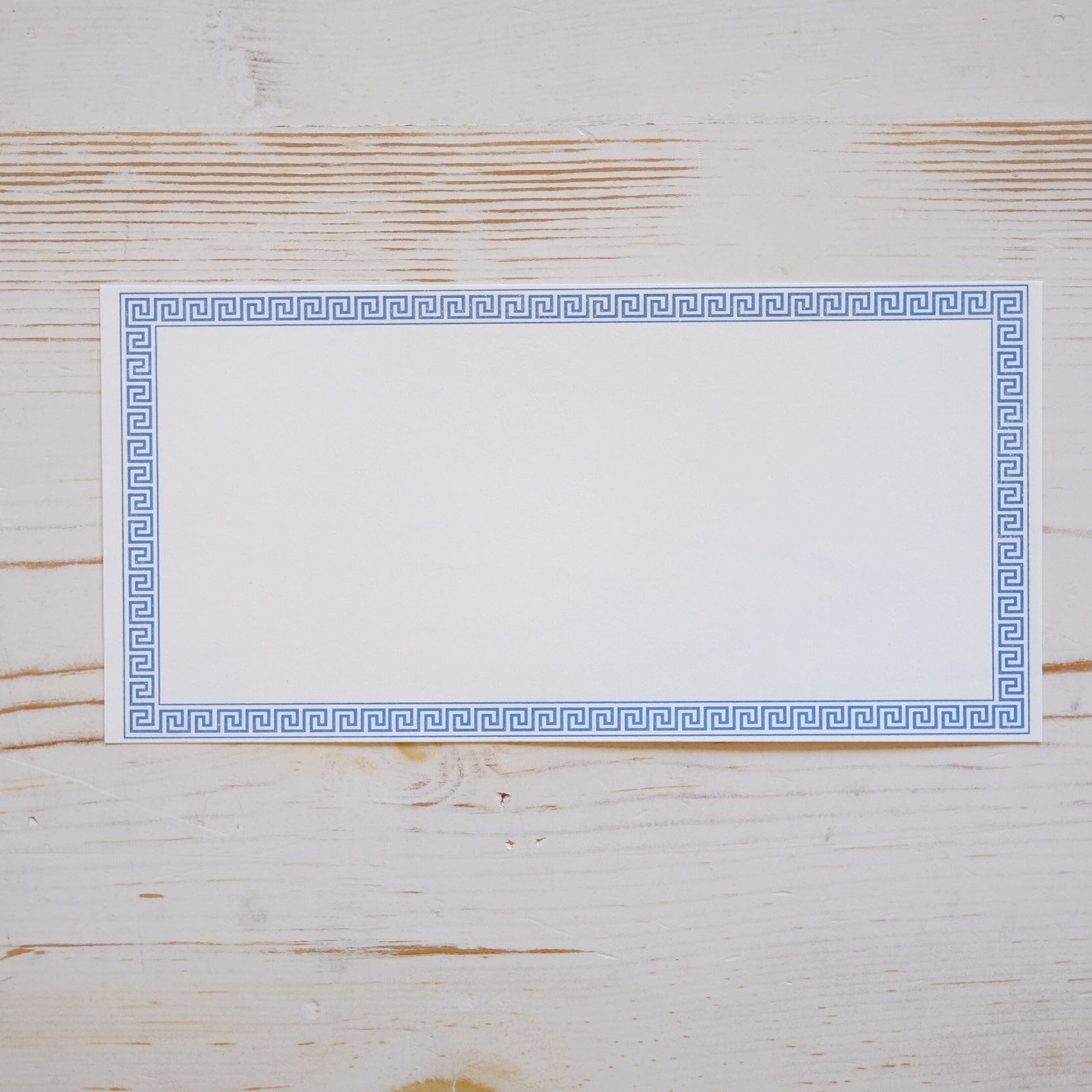 Letterpress Writing Stationery - Small Writing Stationery Papillon Press Blue Greek Keys 