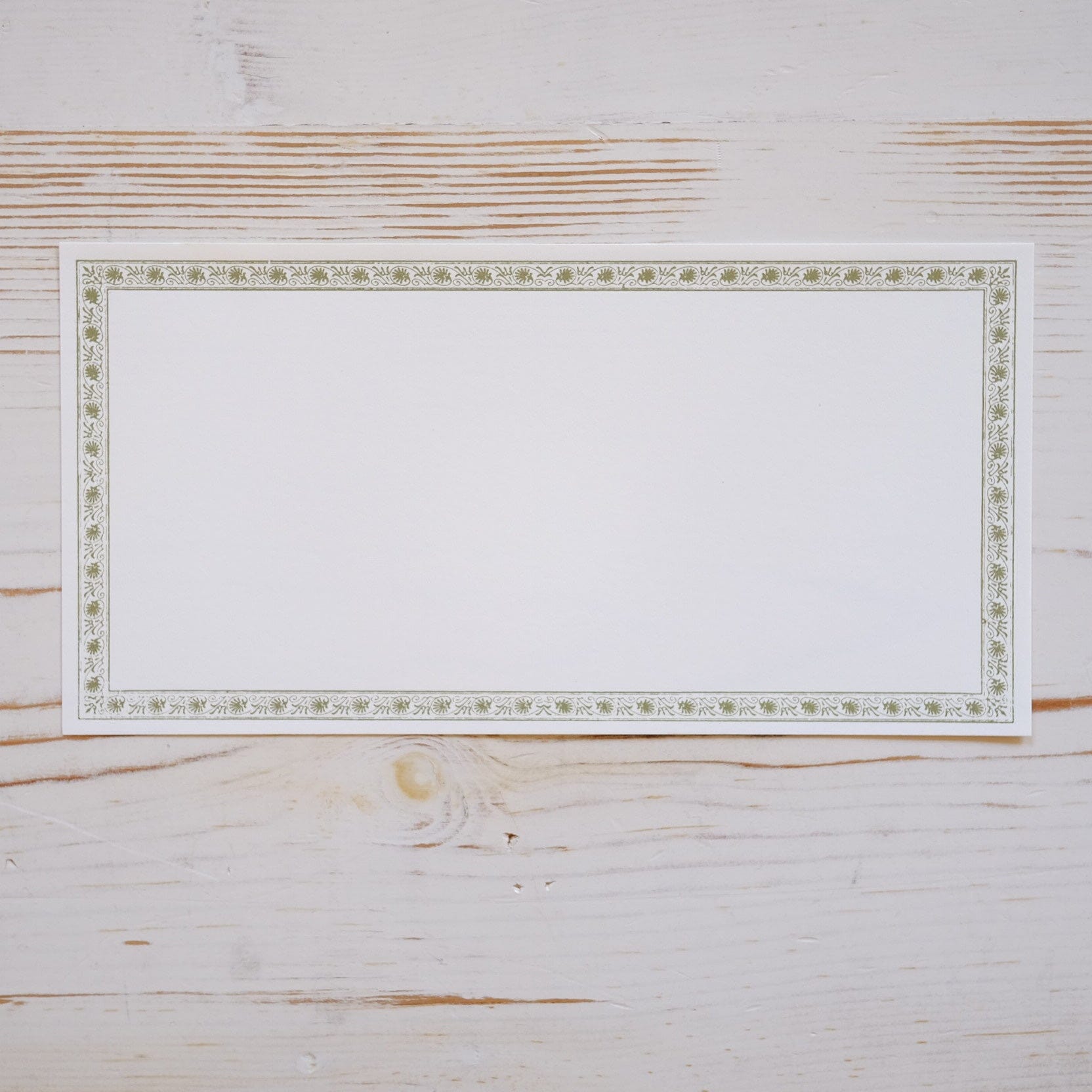 Letterpress Writing Stationery - Small Writing Stationery Papillon Press Green Shells 