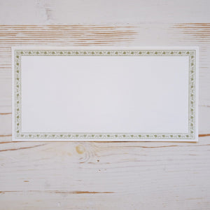 Letterpress Writing Stationery - Small Writing Stationery Papillon Press Green Shells 