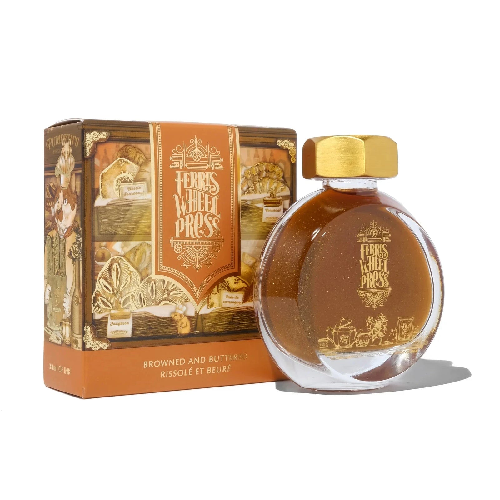 38 ml - Browned and Buttered Bottled Ink Ferris Wheel Press 