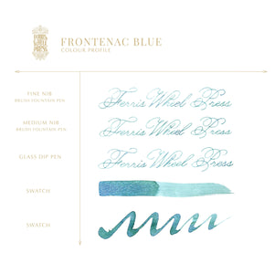 38ml - Frontenac Blue Ink Bottled Ink Ferris Wheel Press 