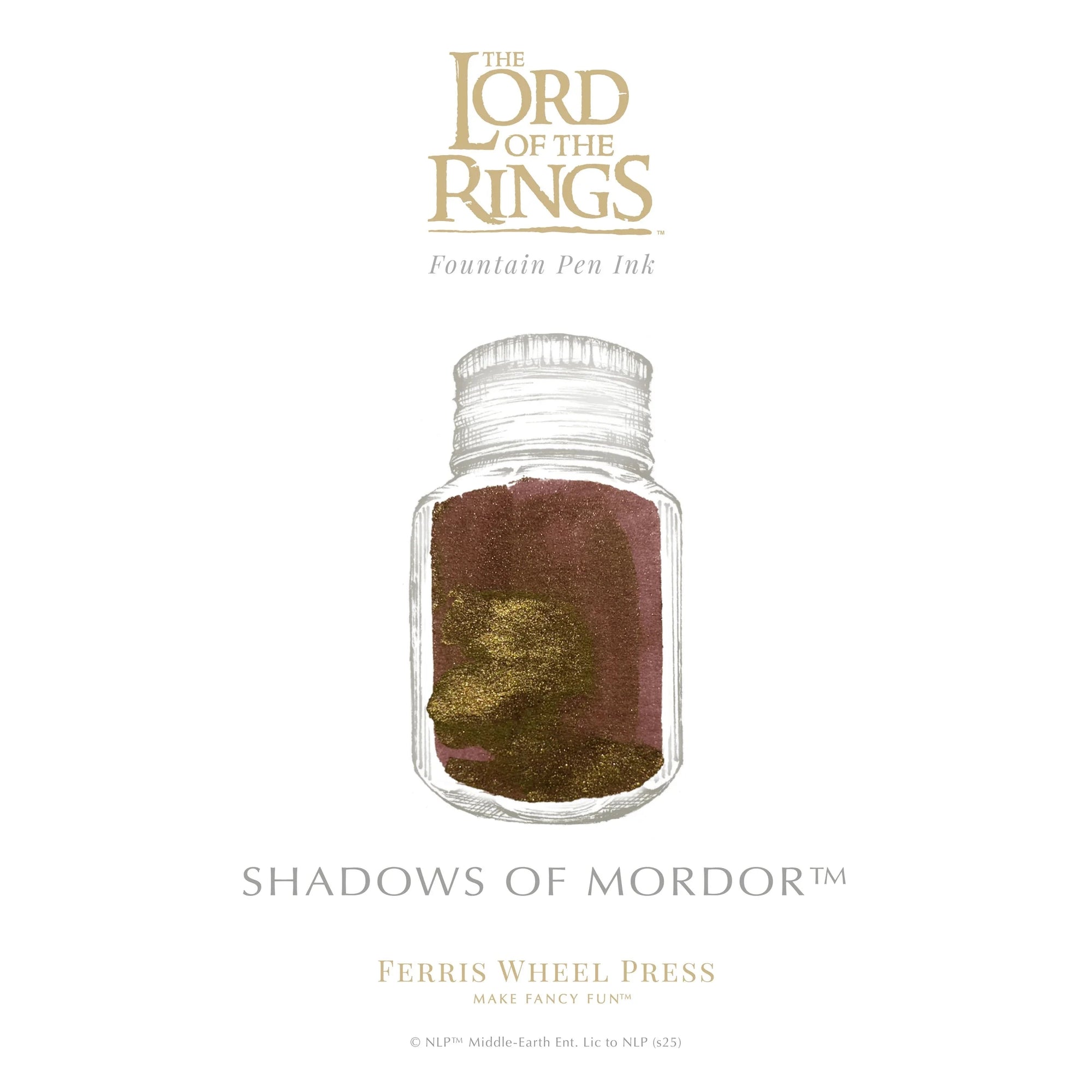 FWP x LOTR - Shadow of Mordor - 28ml Bottled Ink Ferris Wheel Press 
