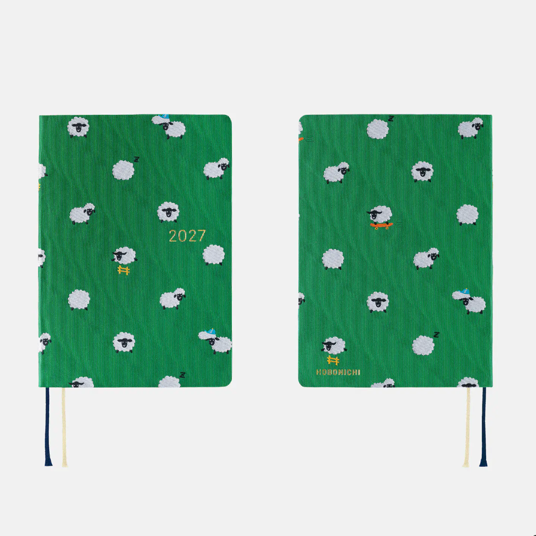 Hobonichi Techo 2027 HON A6 Bow & Tie: Sheep Sheep Sheep