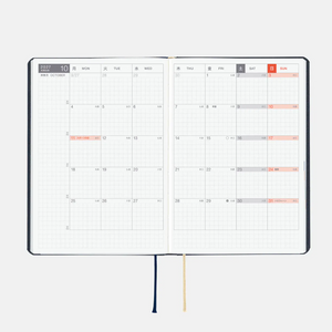 Hobonichi Techo 2027 HON A6 Slash - Navy