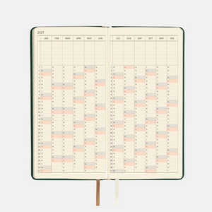 Hobonichi Techo 2027 Weeks Leather: Forest Green