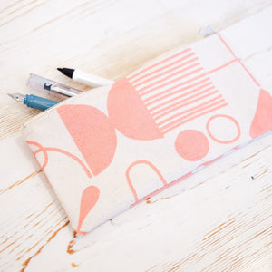 Pencil Case by LCQKS Pen Case Papillon Press Pink Symbols 