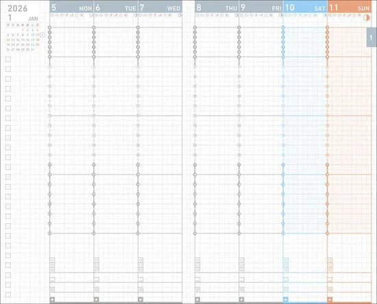 Jibun Techo 2026 Diary - A5 Slim Planner Kokuyo 