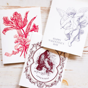 Letterpress Lovebirds Greeting Card Greeting Card Papillon Press 