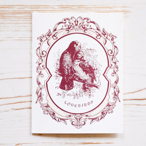 Letterpress Lovebirds Greeting Card Greeting Card Papillon Press 