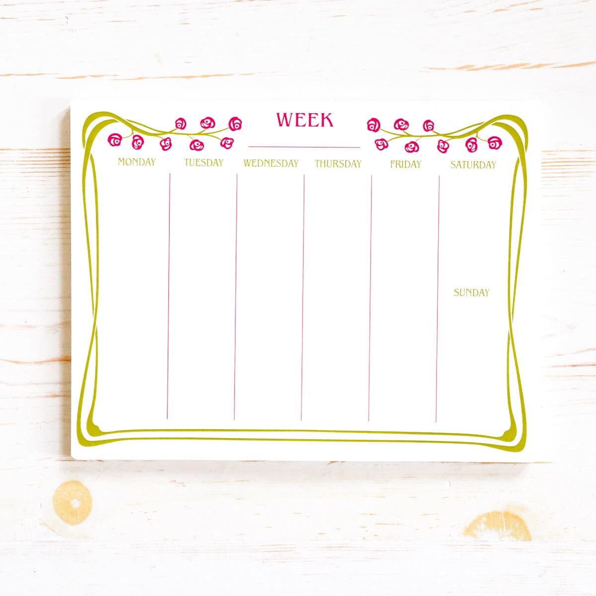 Papillon Nouveau Weekly Desk Pad Notepad Papillon Press 