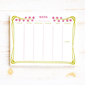 Papillon Nouveau Weekly Desk Pad Notepad Papillon Press 